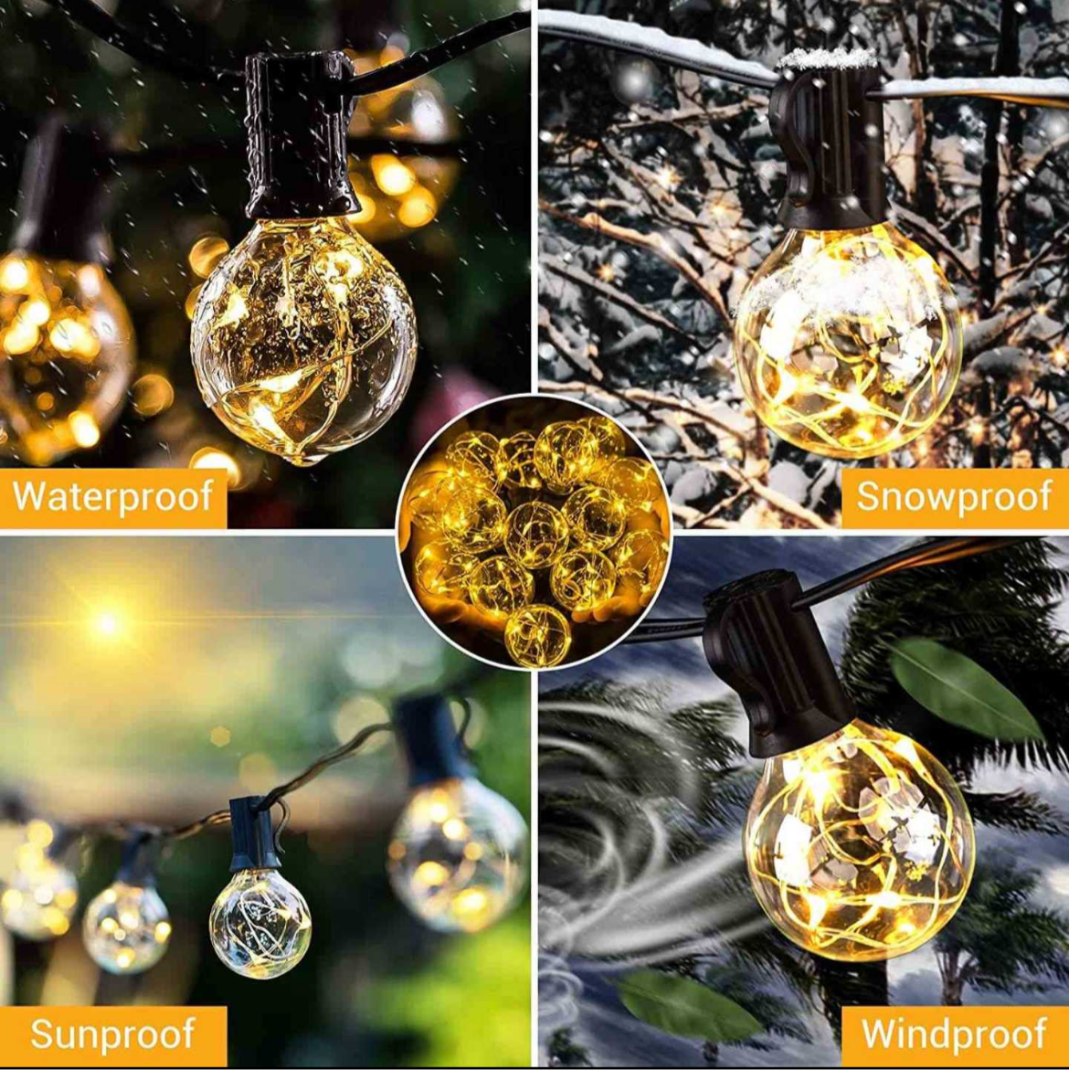 Becuri lumina caldă | IP65 | 10m