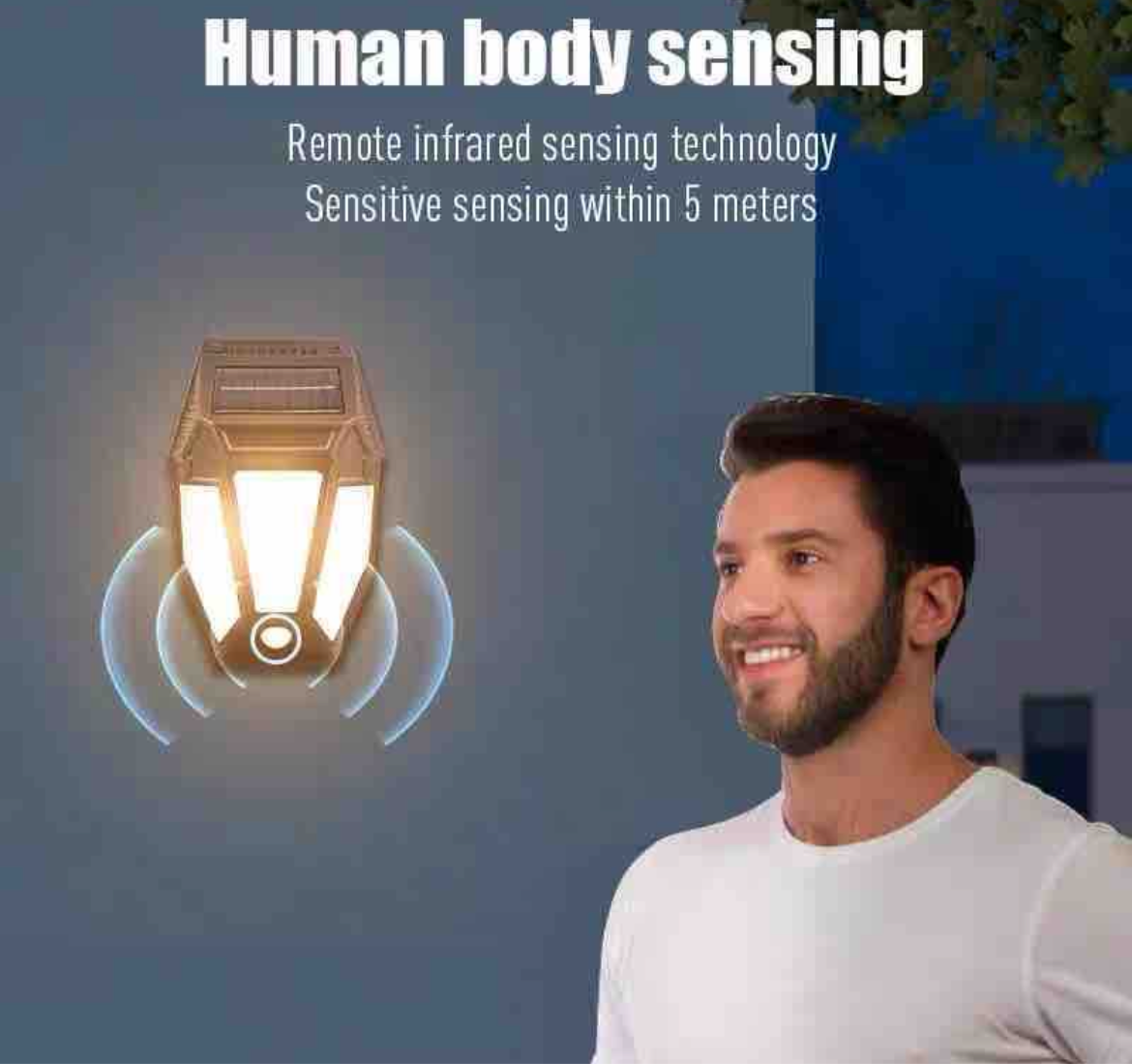Lampă solară pentru perete | senzor mișcare