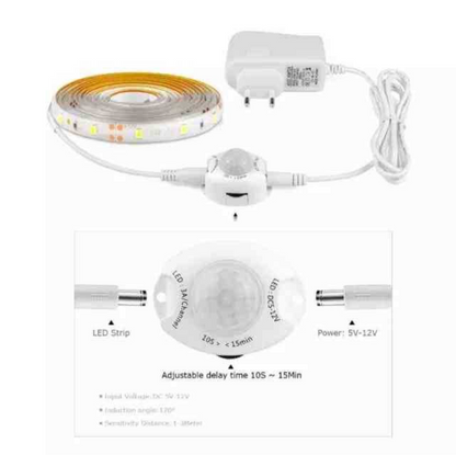 Bandă led cu senzor | 3M | alb cald